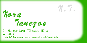 nora tanczos business card